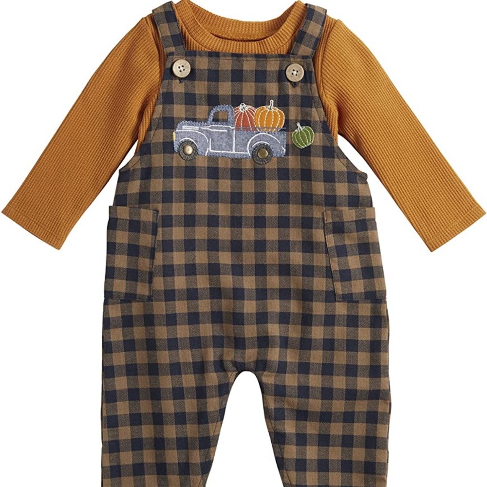 Pumpkin overalls and shirt